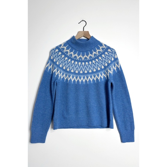 J. CREW Fair Isle Mock Neck Sweater - Picture 1 of 7